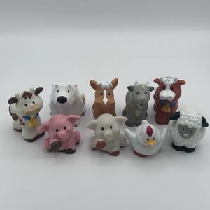 Little People Assorted Animal Lot Mattel & Fisher Price Pigs Cows Polar Bear 9